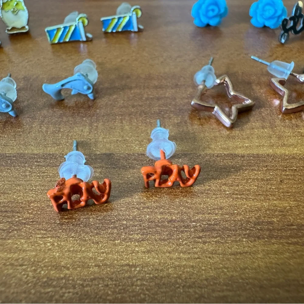 Paparazzi Kids Earrings Set - Blue, Orange, Gold, Silver